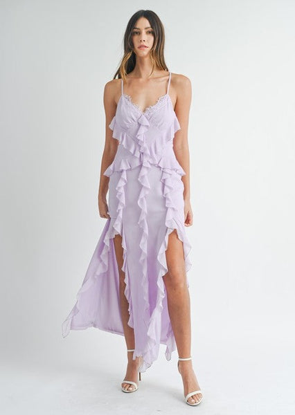 Lavender Haze Ruffle Maxi