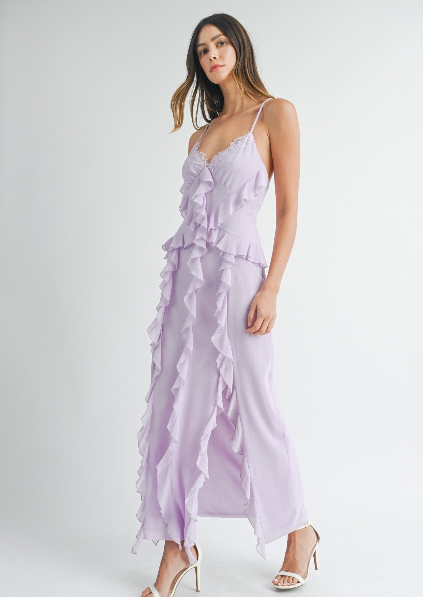 Lavender Haze Ruffle Maxi