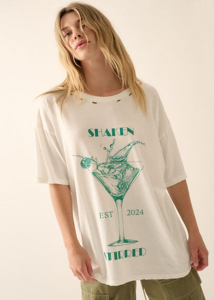 Shaken Martini Oversized Tee