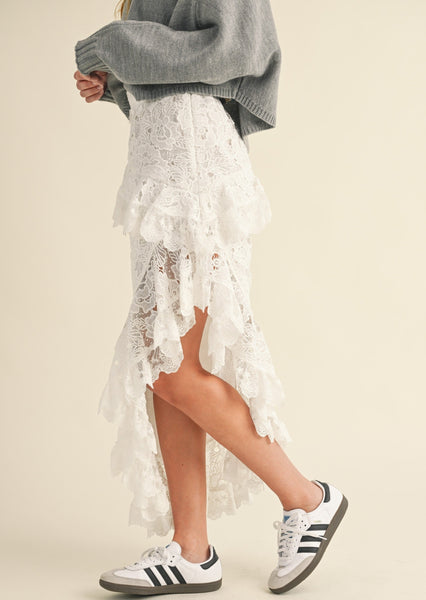 Lady in Lace Skirt