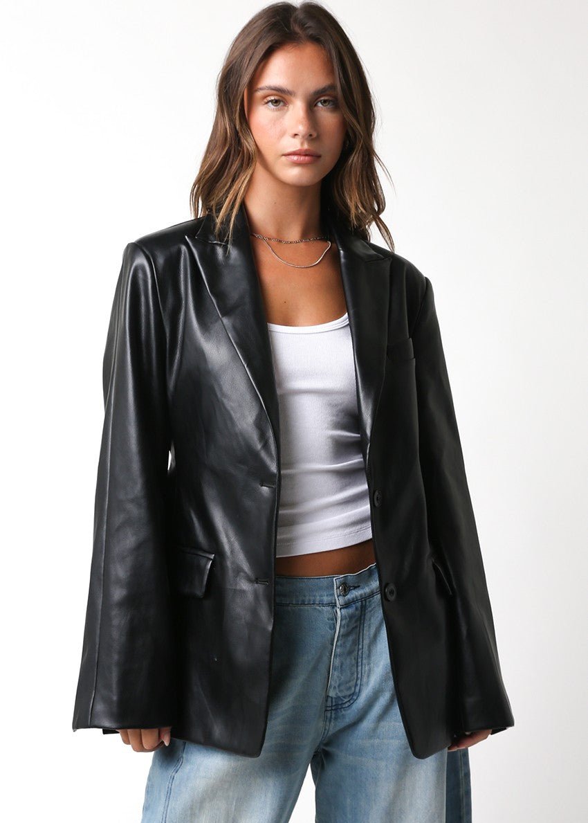 NYC Bound Leather Blazer