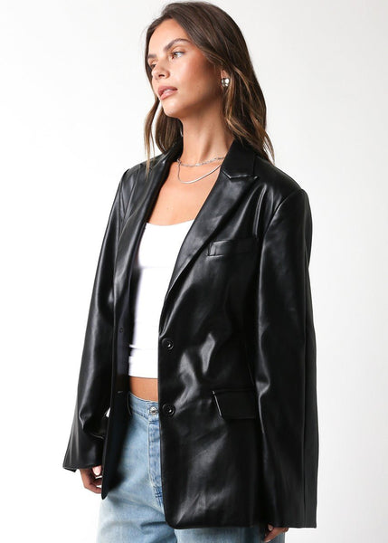 NYC Bound Leather Blazer