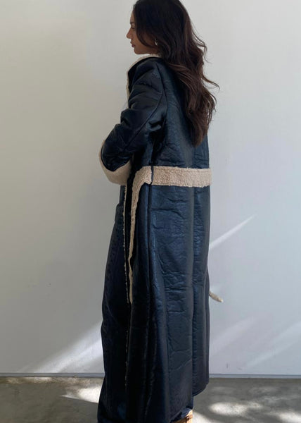 Fur Sure Leather Coat