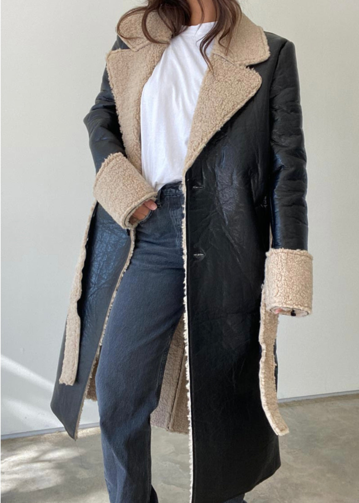 Fur Sure Leather Coat