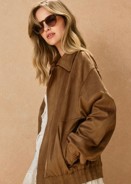 Brooklyn Suede Bomber
