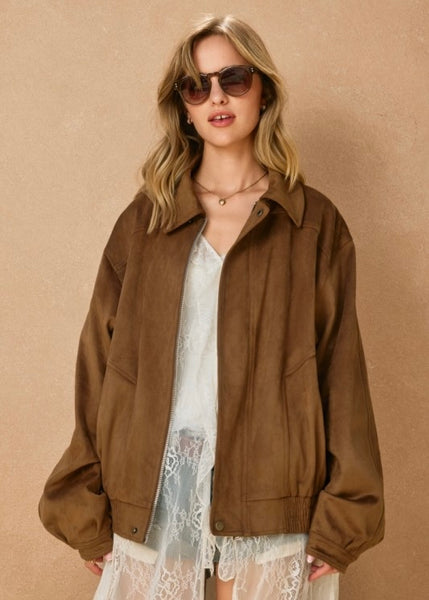 Brooklyn Suede Bomber
