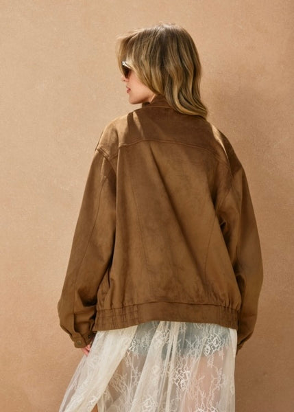 Brooklyn Suede Bomber