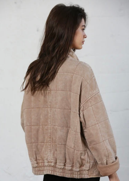 Bonfire Quilted Bomber